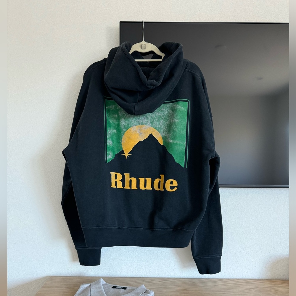 Rhude Moonlight Hoodie washed black